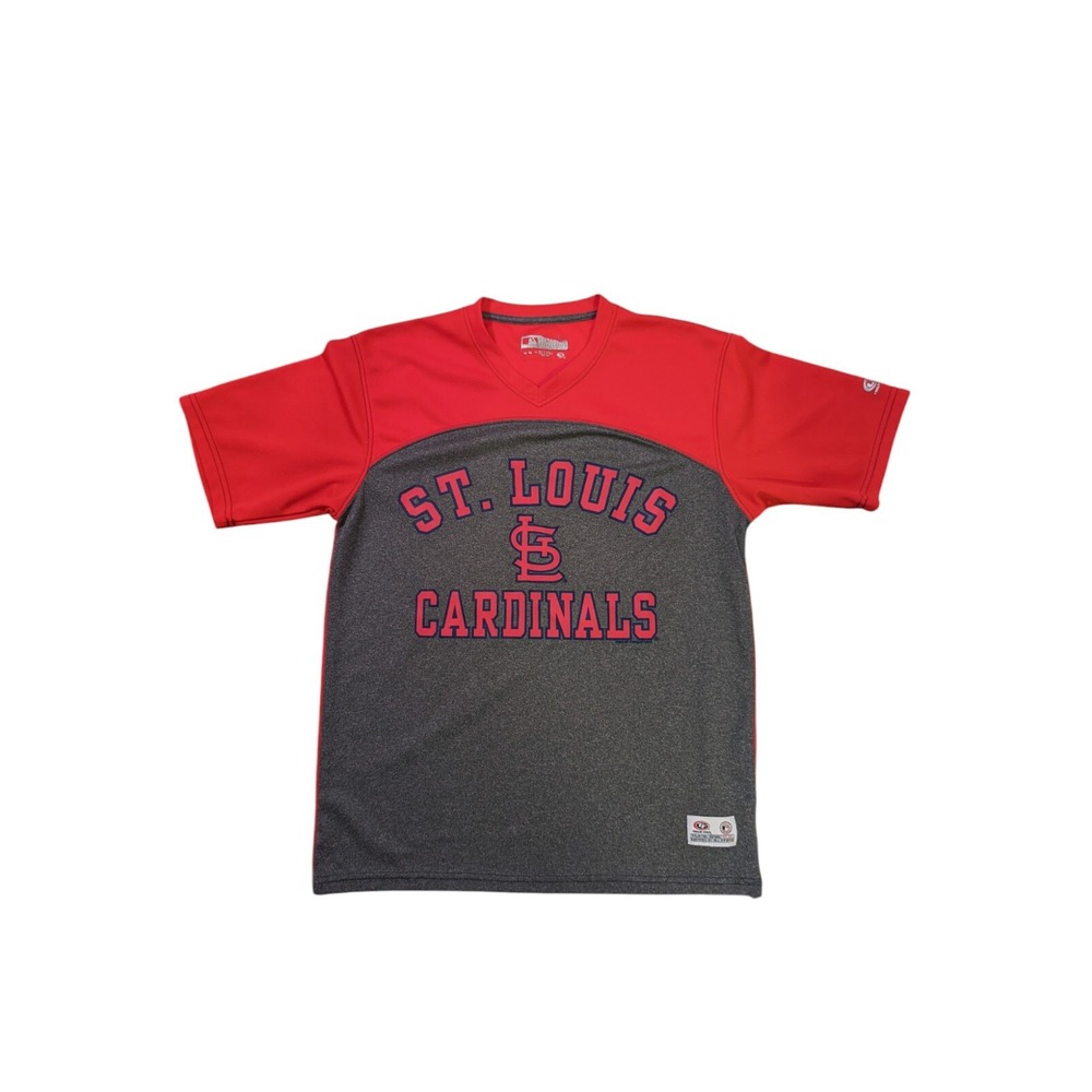 True Fan MLB St Louis Cardinals  Women's T-Shirt Red/Gray Size Medium